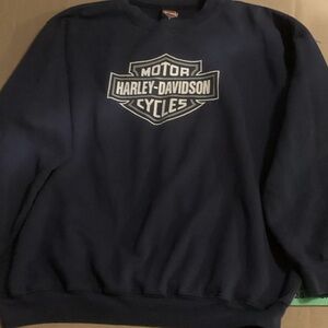 EUC Harley-Davidson Men's Dark Blue Crewneck Sweatshirt